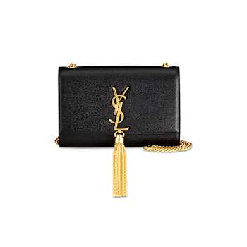 Yves Saint Laurent Kate Small Chain Bag w Tassel Grain de Poudre
Embossed Leather