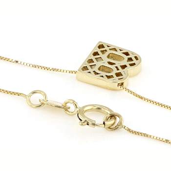Block Letter B Initial Necklace In 10K Yellow Gold