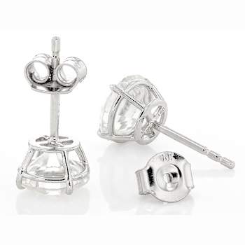 Timeless Lab-Grown Diamond Solitaire Stud Earrings 3ctw In 10K White Gold