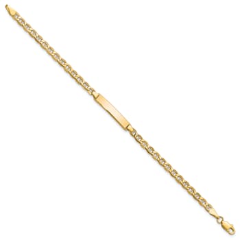 14k Yellow Gold Mariner Link ID Bracelet