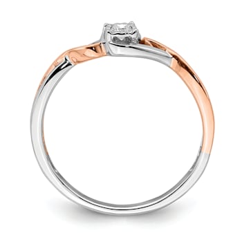 14K Two-tone White and Rose Gold First Promise 1/20 ct. Diamond
Promise/Engagement Ring 0.05ctw