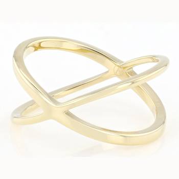 Gold-Tone Crossover Ring