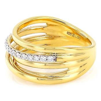 Refined Lab-Grown Diamond Cluster Ring In 14K Gold Over Sterling Silver