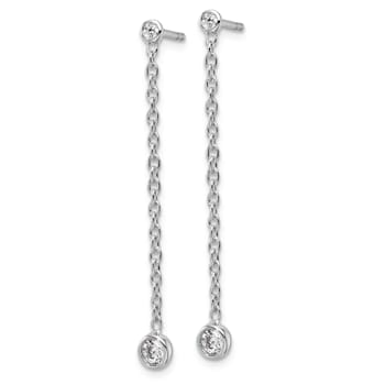Rhodium Over 14K White Gold Lab Grown Diamond SI1/SI2, G H I, Post
Dangle Earrings