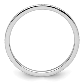 14K White Gold 1.2mm Milgrain Stackable Expressions Band