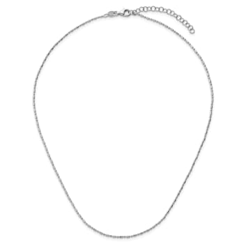 Platinum 950 Over Sterling Silver Palline 16 Inch with 2 Inch Extension
Chain Necklace