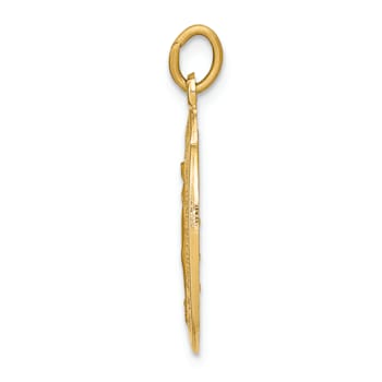 14K Yellow Gold Miraculous Medal Charm