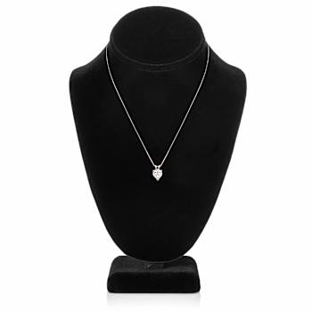 White Cubic Zirconia 14k White Gold Pendant With Chain 2.00ctw