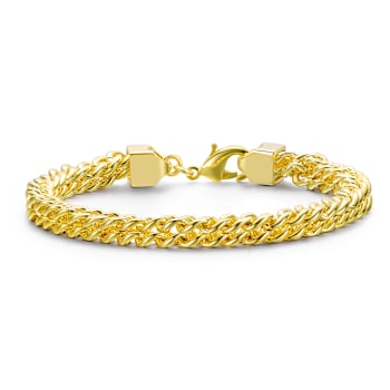 Mesh Link Bracelet In 14K Gold Over Brass
