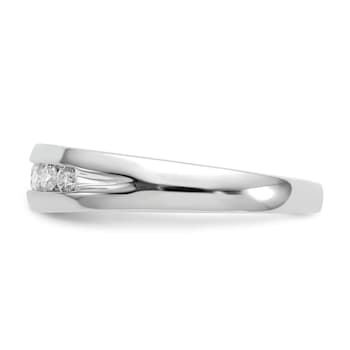 Rhodium Over 14K White Gold Lab Grown Diamond SI1/SI2, G H I, Men's Ring