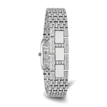 Charles Hubert Chrome-finish White Dial Quartz Watch