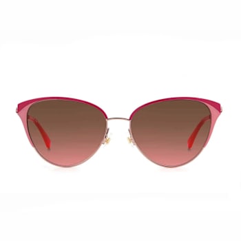 Kate Spade IANNA Rose Gold Cat Eye Frame / Brown Pink Lenses Sunglasses