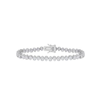 White Cubic Zirconia Platinum Over Sterling Silver Bracelet 8.05ctw