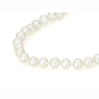 Mini Freshwater Pearl Strand Necklace In Sterling Silver 20 Inch