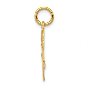 10K Yellow Gold Rose Charm