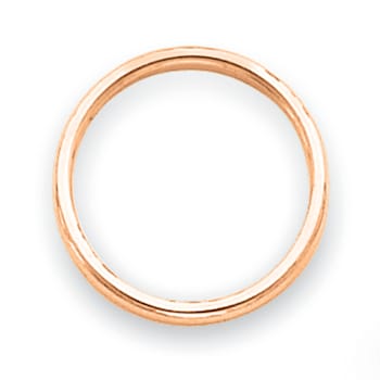 14K Rose Gold Polished 2mm Band