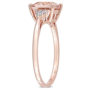 Morganite and Diamond 14K Rose Gold Engagement Ring 2.06ctw