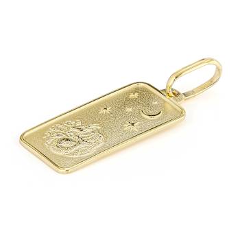 Capricorn Zodiac Pendant In Solid 14K Yellow Gold