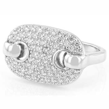 Mariner Link CZ Ring In Sterling Silver