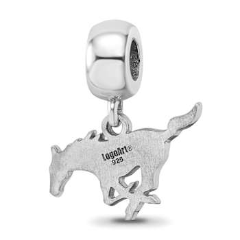 Sterling Silver Rhodium-plated LogoArt Southern Methodist University
Small Dangle Bead