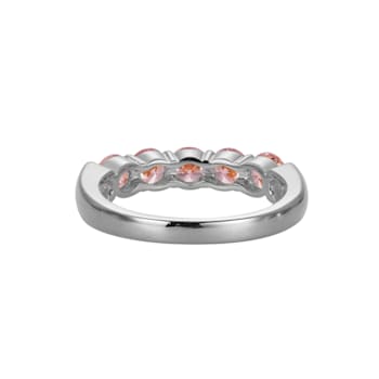 Pink Cubic Zirconia Platinum Over Sterling Silver Ring 2.16ctw