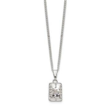 ALLURING Rectangle Silver-tone Heart Trinket Box