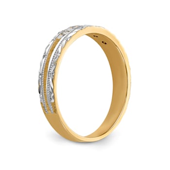 14K Yellow Gold AA Quality Ladies Wedding Band