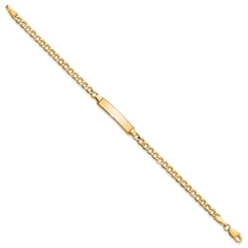 10k Yellow Gold Children's Curb Link ID Bracelet