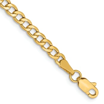 10k Yellow Gold 3.35mm Curb Link Bracelet
