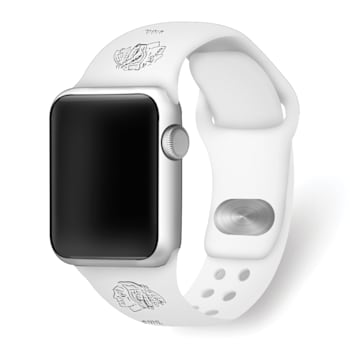 Gametime Chicago Blackhawks Debossed Silicone Apple Watch Band (42/44mm
M/L). Watch not included.