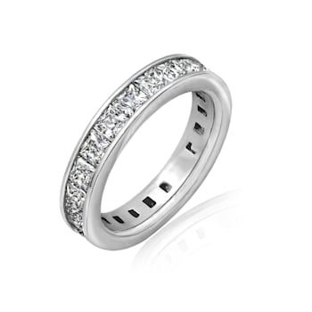 White Cubic Zirconia Platinum Over Sterling Silver Ring 3.54ctw