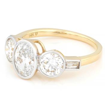 Timeless Lab-Grown Diamond Oval Solitaire Ring With Diamond Halo In 14K Gold