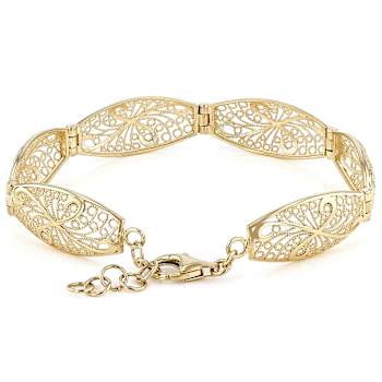 Filigree Bracelet In 18K Gold Over Sterling Silver