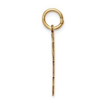 14k Yellow Gold Satin Girl Kiss Charm