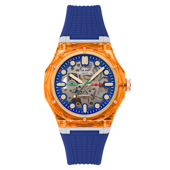 Dominatore Del Mare Ravello Blue Dial Orange Bezel Blue Stainless Steel
Band Automatic Watch