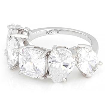 Multi-Shape CZ Band Ring In Sterling Silver