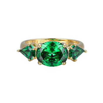 Green Cubic Zirconia 18k Yellow Gold Over Sterling Silver May Birthstone
Ring 5.08ctw
