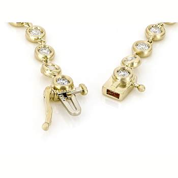 Bezel Set Lab-Grown Diamond Tennis Bracelet 1.50ctw In Solid 10K Gold