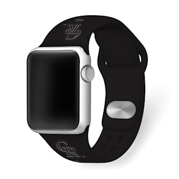 Gametime Colorado Rockies Debossed Silicone Apple Watch Band (38/40mm
M/L). Watch not included.