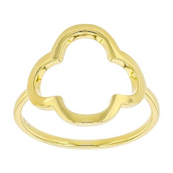 Clover Ring In 18K Gold Over Sterling Silver