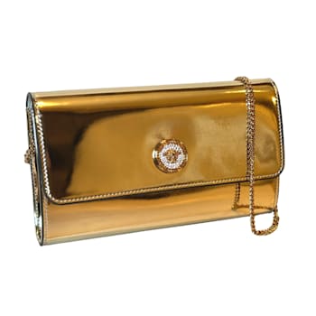 Versace gold clutch 2025