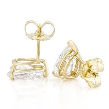 Lab-Grown Diamond Pear Shape Martini Stud Earrings In 14K Gold 3.00ctw