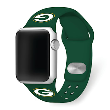 Gametime Green Bay Packers Green Silicone Apple Watch Band (42/44mm
M/L). Watch not included.