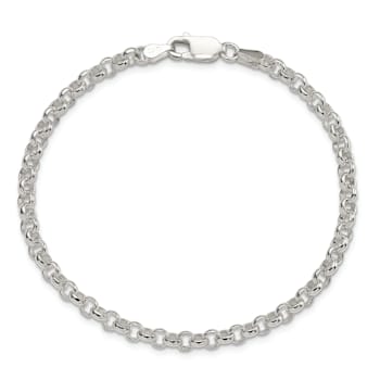 Sterling Silver 4mm Rolo Chain Bracelet