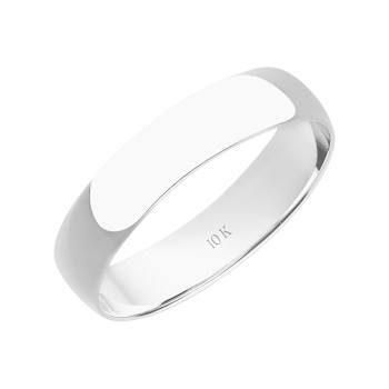 4mm Lightweight Men's Wedding Band in 10k White Gold