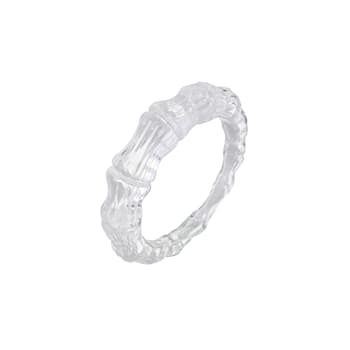 Acrylic Bamboo Ring in Clear