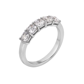 White Cubic Zirconia Platinum Over Sterling Silver Asscher Cut Jewelry
Set 3.90ctw