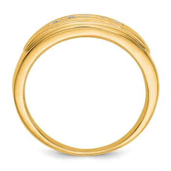 14K Yellow Gold Lab Grown Diamond SI1/SI2, G H I, Men's Ring