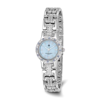 Charles Hubert Light Blue MOP Dial with 4 Changeable Bezels Watch
