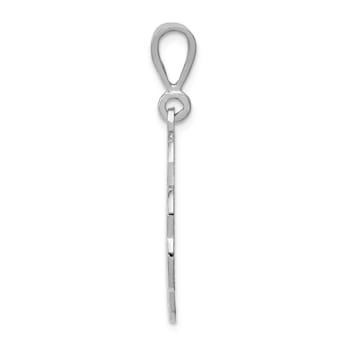 Rhodium Over 14K White Gold Trinity Clover Pendant